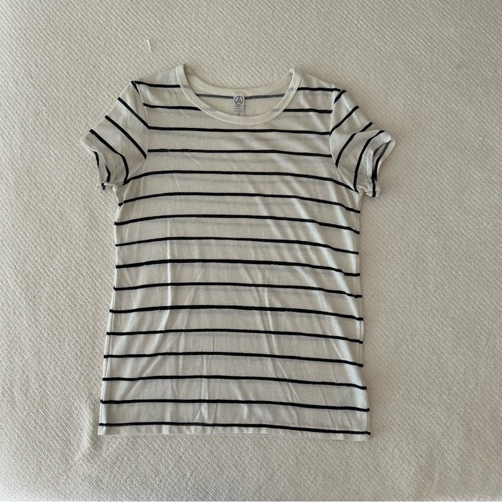 Alternative White and Black Striped T-Shirt